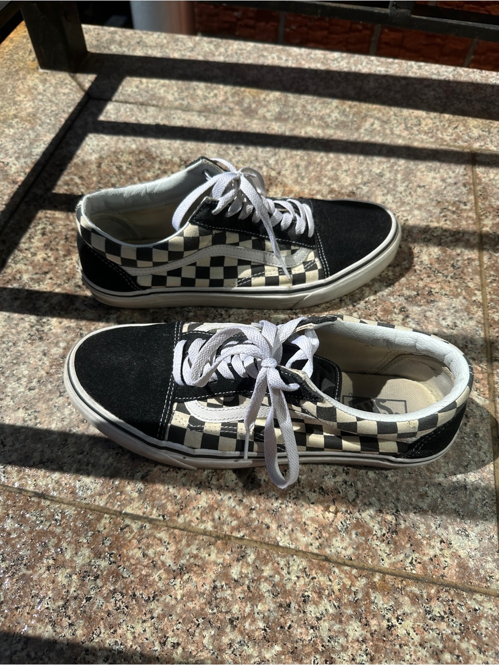 Vans Classic Checkerboard Skate Sneaker - Black/White